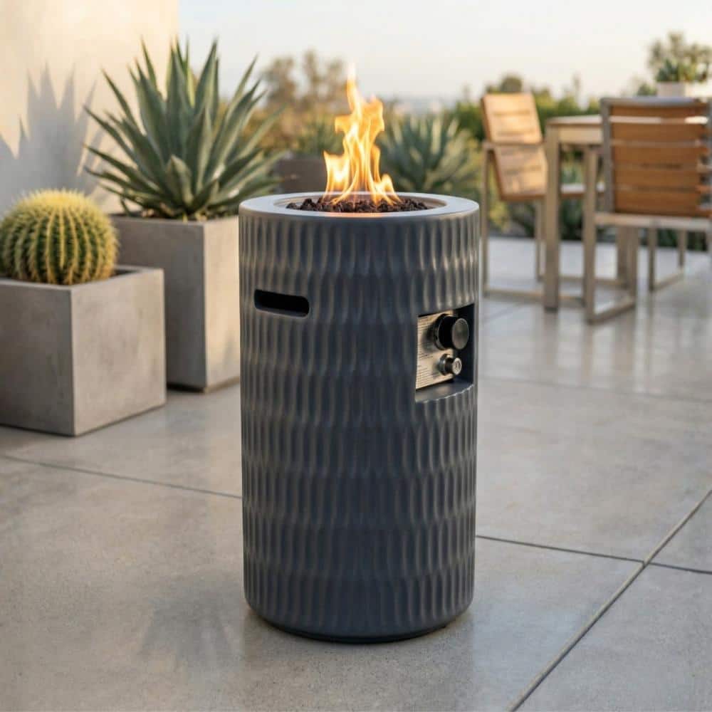 40,000 BTU 26 in. Outdoor Gas Patio Fire Pit Includes Lava Rocks & Waterproof Cover –Dark Grey price history on PriceWatchPro
