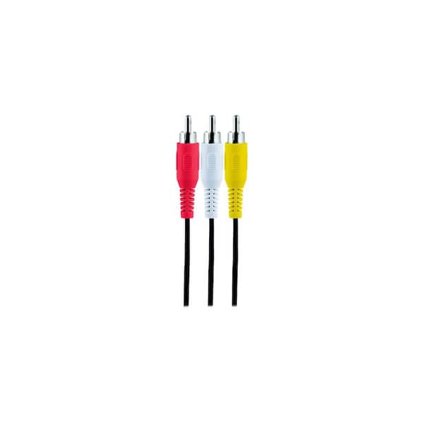 GE 6 ft. RCA Audio/Video Cable with Red, White and Yellow Ends