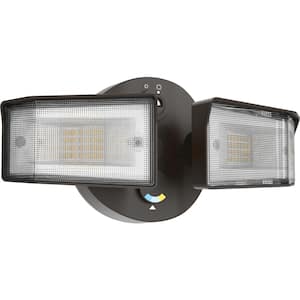 Contractor Select HGX Square Head Adjustable Lumen and Color Temperature Dark Bronze Outdoor integrated LED Flood Light