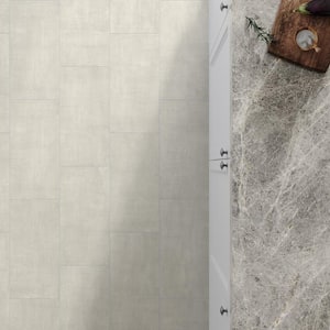 Unico White 12 in. x 24 in. Concrete Look Porcelain Floor and Wall Tile (13.56 sq. ft./Case)