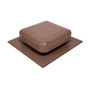 50 sq. in. NFA Brown Aluminum Square-Top Round Throat Roof Louver Static Vent (Carton of 12)
