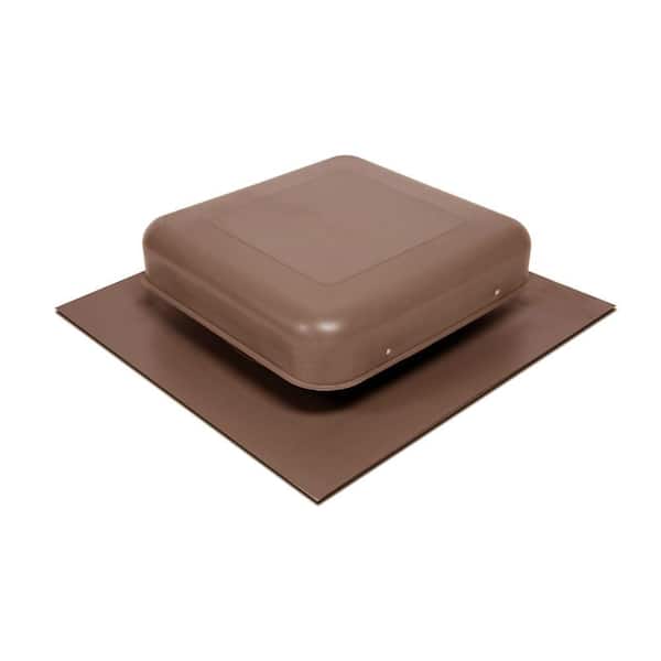 Master Flow 50 sq. in. NFA Aluminum Square-Top Round Throat Roof Vent in Brown