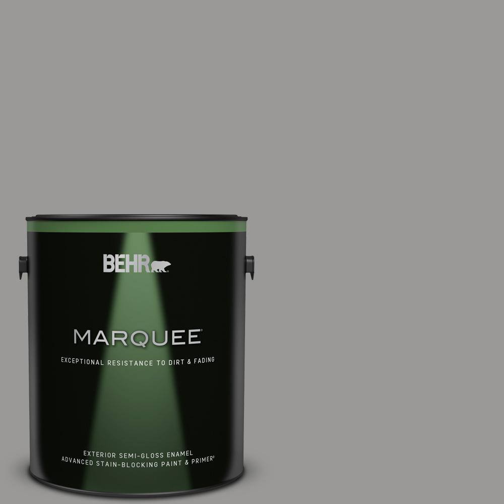 1 gal. Home Decorators Collection #HDC-NT-10A Dolphin Gray Semi-Gloss Enamel Exterior Paint & Primer