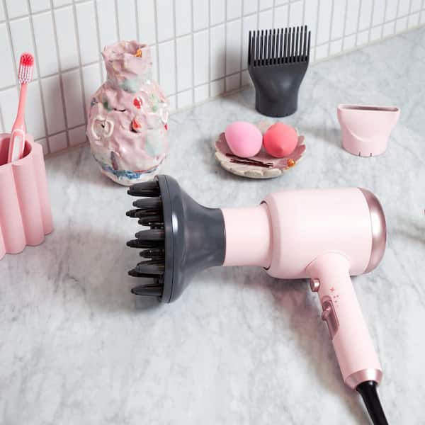 Wudkey 1875-Watt Fast Drying Blown Away Ionic Hair Dryer in Pink