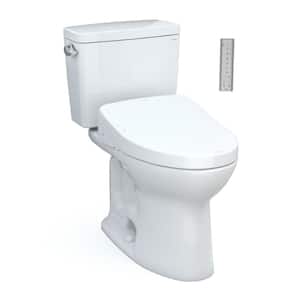 Drake 2-piece 1.6 GPF Single Flush Elongated ADA Comfort Height Toilet in. Cotton White, S550E Washlet Seat Included