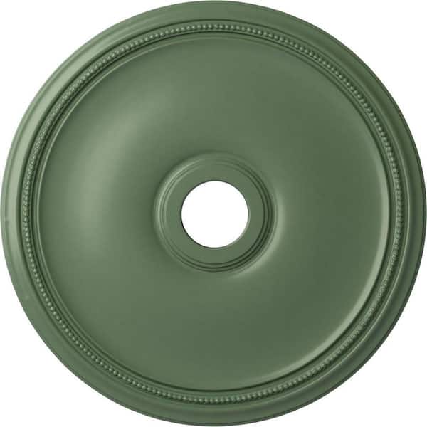 Ekena Millwork 1-3/4" x 24" x 24" Polyurethane Theia Ceiling Moulding, Hand-Painted Athenian Green