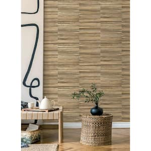 Rowan Chestnut Faux Grasscloth Paper Non-Pasted Textured Wallpaper