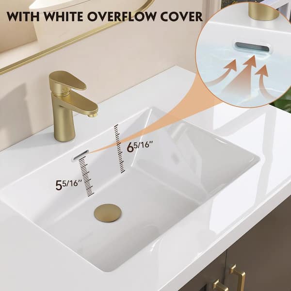 Zeafive 36 in. W x 22 in. D Solid Surface Vanity Top in Pure White
