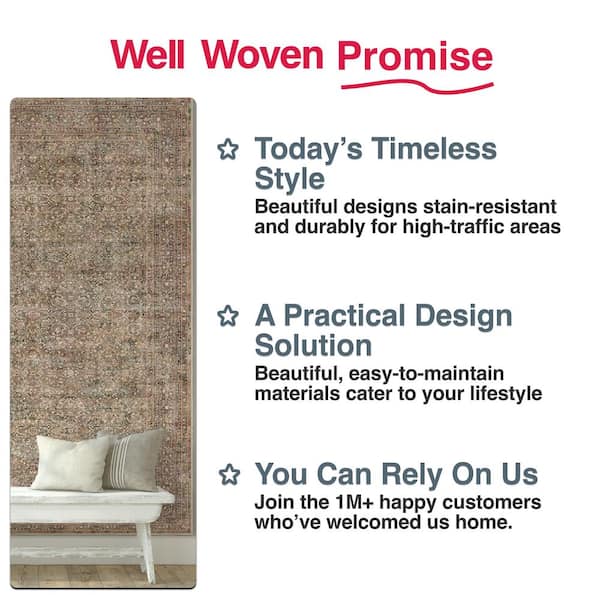 Asha Juliette Beige 3 ft. 11 in. x 5 ft. 3 in. Flat-Weave Vintage Persian Oreintal Area Rug