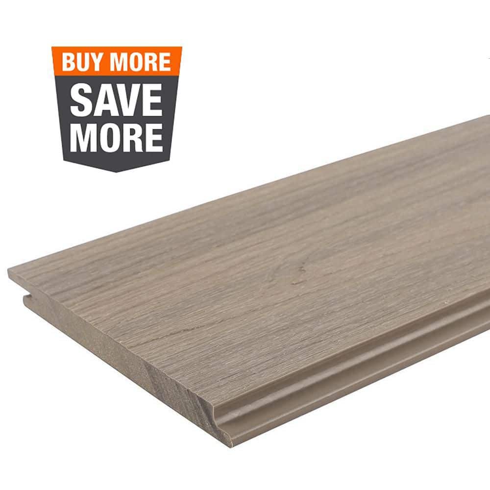 All Weather System 5.5 in. x 96 in. Composite Siding Board in Roman Antique
