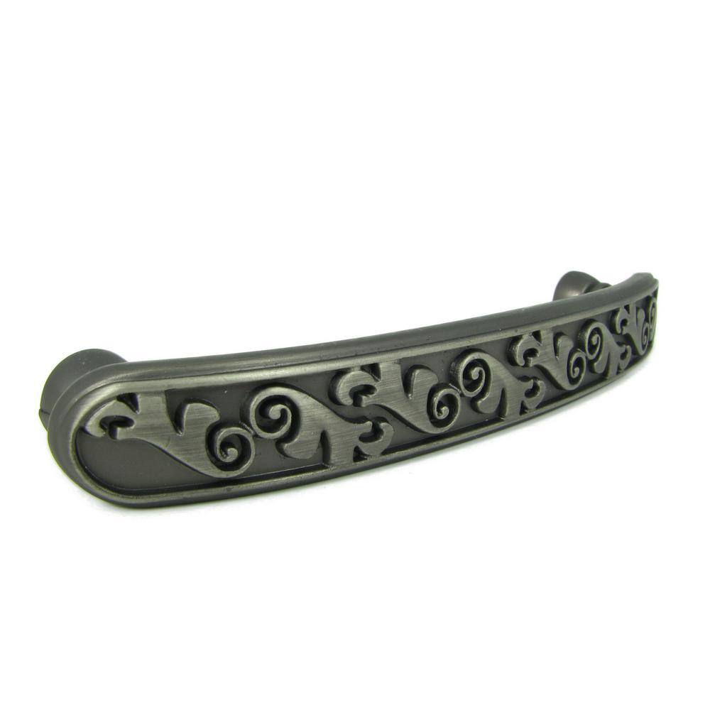 Oakley Distressed Nickel Arch Cabinet Pull with Mounting Hardware