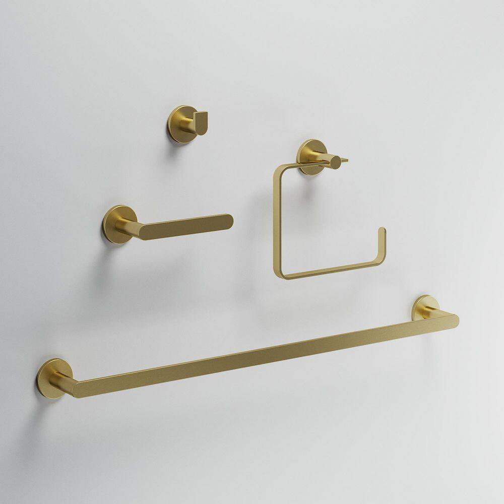Arden 3-Piece Bath Hardware Set with 24 in. Towel Bar, Toilet Paper Holder, Hand Towel Holder in Matte Brushed Gold price history on PriceWatchPro