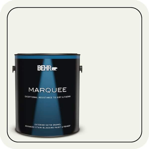 BEHR MARQUEE 1 gal. #BWC-05 Quiet Whisper Satin Enamel Exterior Paint & Primer