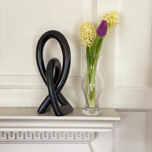 10 in. Black Eternal Love Knot Sculpture