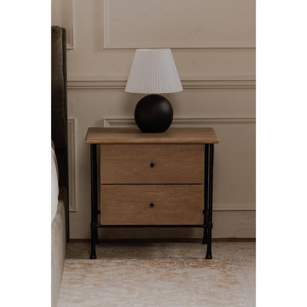 Valenor Brown 2-Drawer 26 in. W Nightstand price history on PriceWatchPro