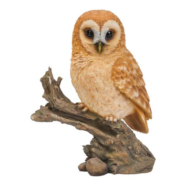 Hi-Line Gift Ltd Tawny Owl on Stump Statue 