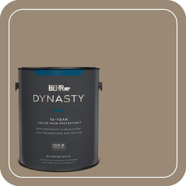 BEHR DYNASTY 1 gal. #N310-5 Weathered Fossil Satin Enamel Exterior Stain-Blocking Paint & Primer