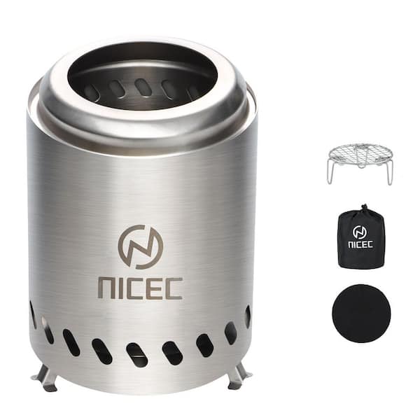 Fire Pits, 5.5 in. Smokeless Fire Pits, Stainless Steel Portable Fire Pit, Outdoor Fire Pit, Wood Buring Fireplaces