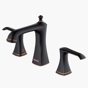Woodburn 8 in. Widespread 2-Handle Bathroom Faucet with Matching Pop-Up Drain in Oil Rubbed Bronze