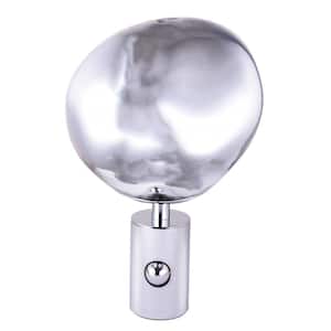 Marble 16.9 in. Silver Table Lamp