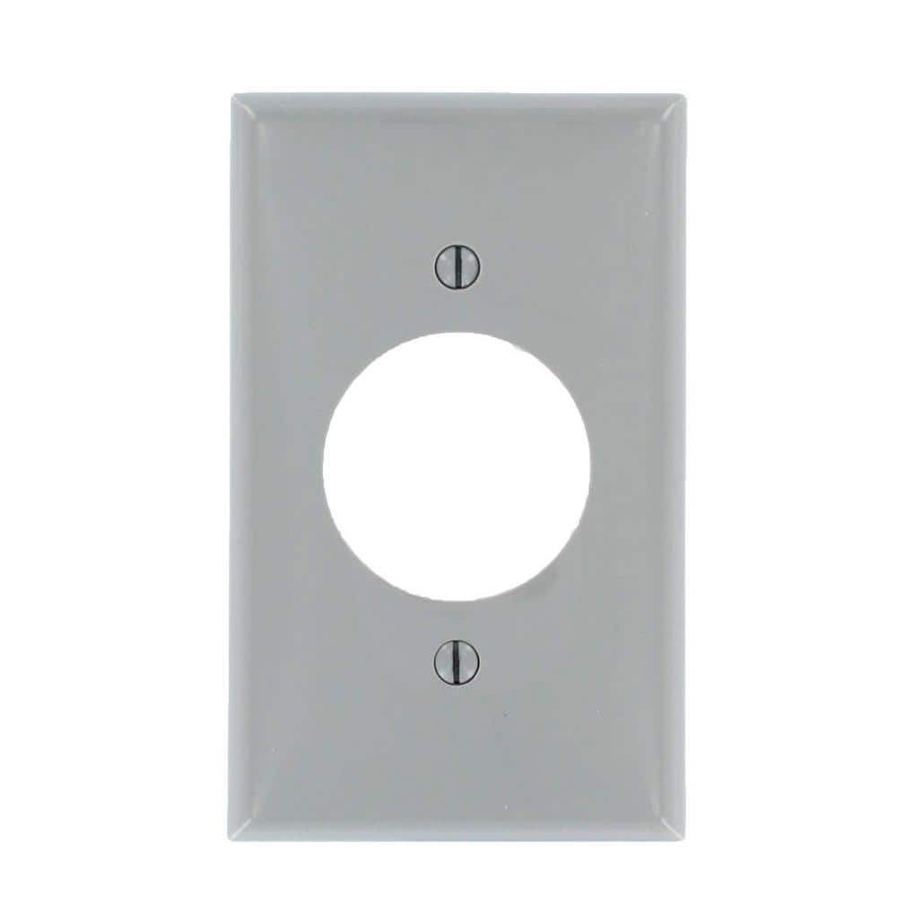 UPC 078477120354 product image for 1-Gang Gray Single Outlet/Receptacle Nylon Standard Wall Plate (1-Pack) 80720-GY | upcitemdb.com