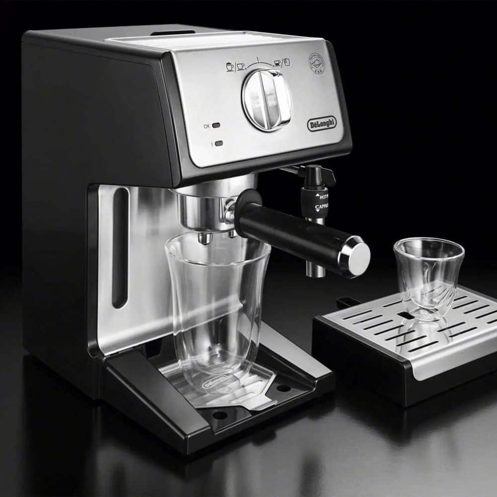 2 Cup 15-Bar Stainless Steel Espresso Machine and Cappuccino Maker with Manual Frothier - Thumbnail 4