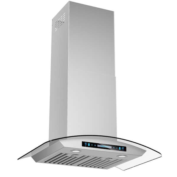30in. 900 CFM Ducted Wall Mount Range Hood in Stainless Steel with Tempered Glass, LCD Gesture Control, 10-Year Warranty