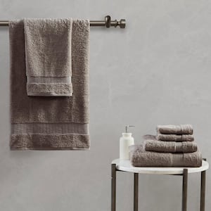 Luce 6-Piece Dark Taupe 100% Egyptian Cotton Bath Towel Set