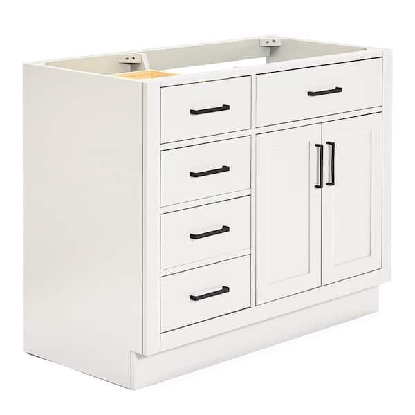 Hepburn 42 in. W x 21.5 in. D x 34.5 in. H Bath Vanity Cabinet without Top in White