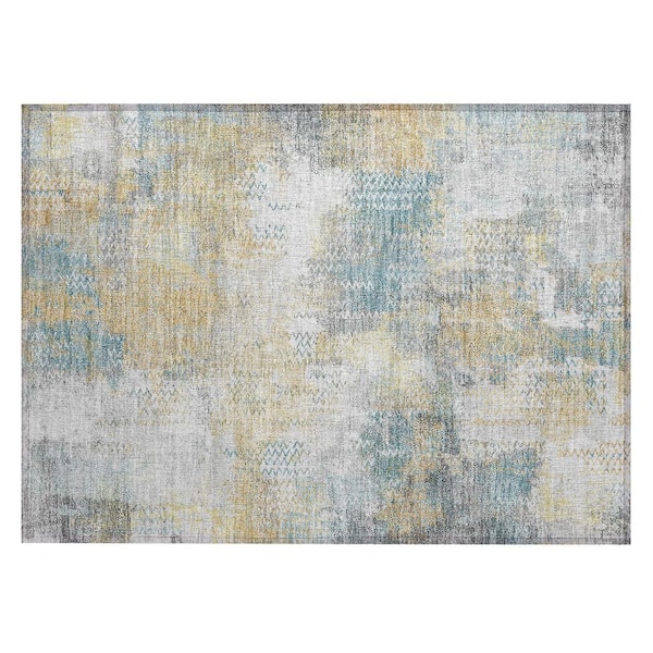 Chantille Machine Washable Indoor/Outdoor Abstract ACN2790 Silver 2 ft. x 3 ft. Accent Rug