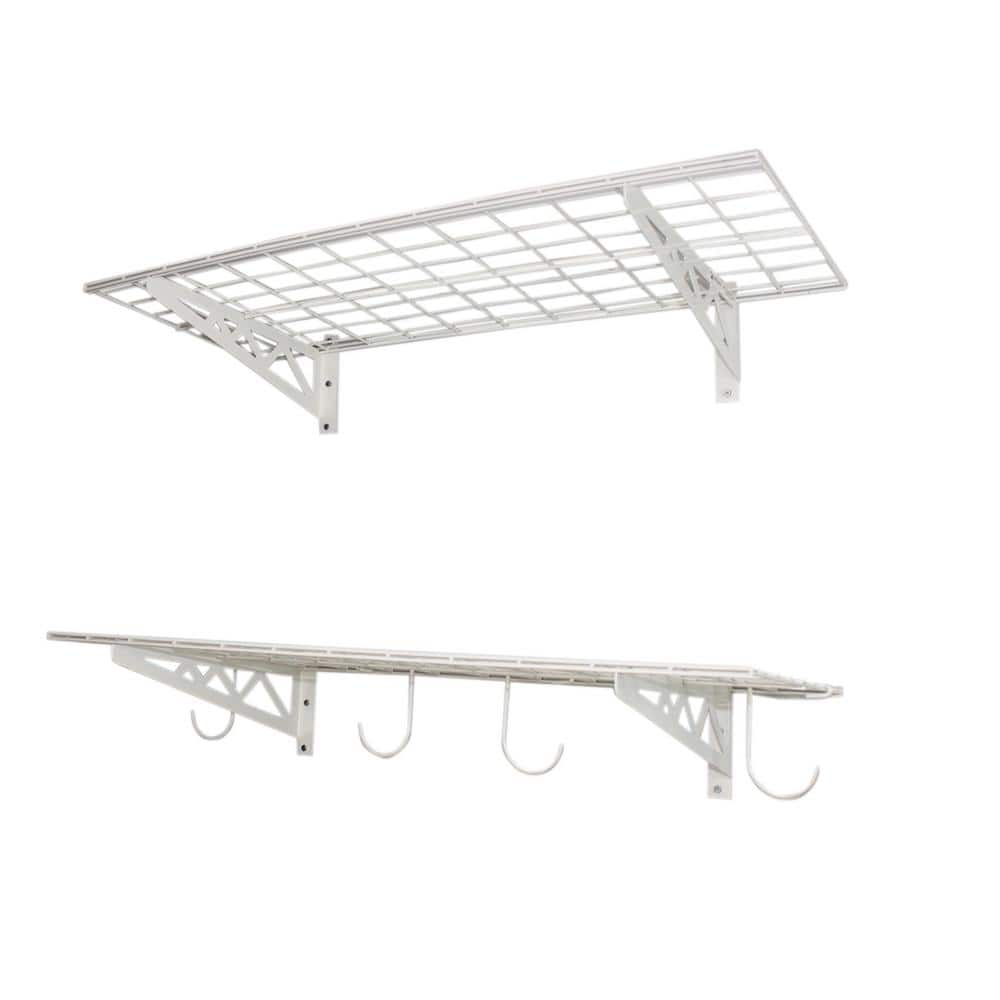 SafeRacks Overhead Storage Rack, White