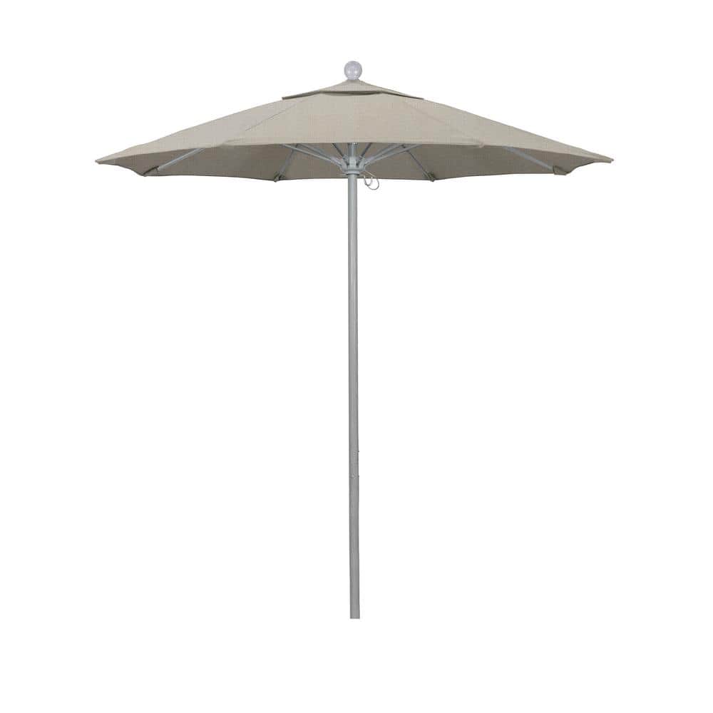 7.5 ft. Gray Woodgrain Aluminum Commercial Market Patio Umbrella Fiberglass Ribs and Push Lift in Woven Granite Olefin price history on PriceWatchPro