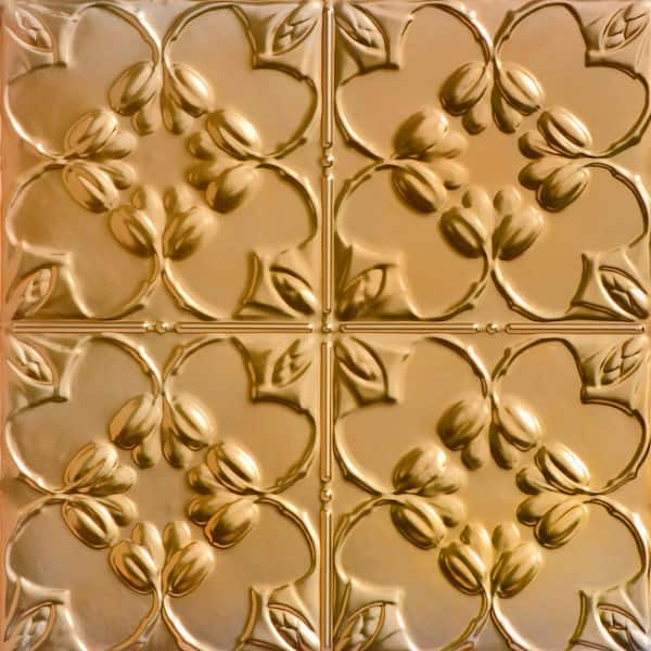 FROM PLAIN TO BEAUTIFUL IN HOURS Lilac Lincoln Copper 2 ft. x 2 ft. Decorative Lay-in Tin Ceiling Tile (24 sq. ft./case)
