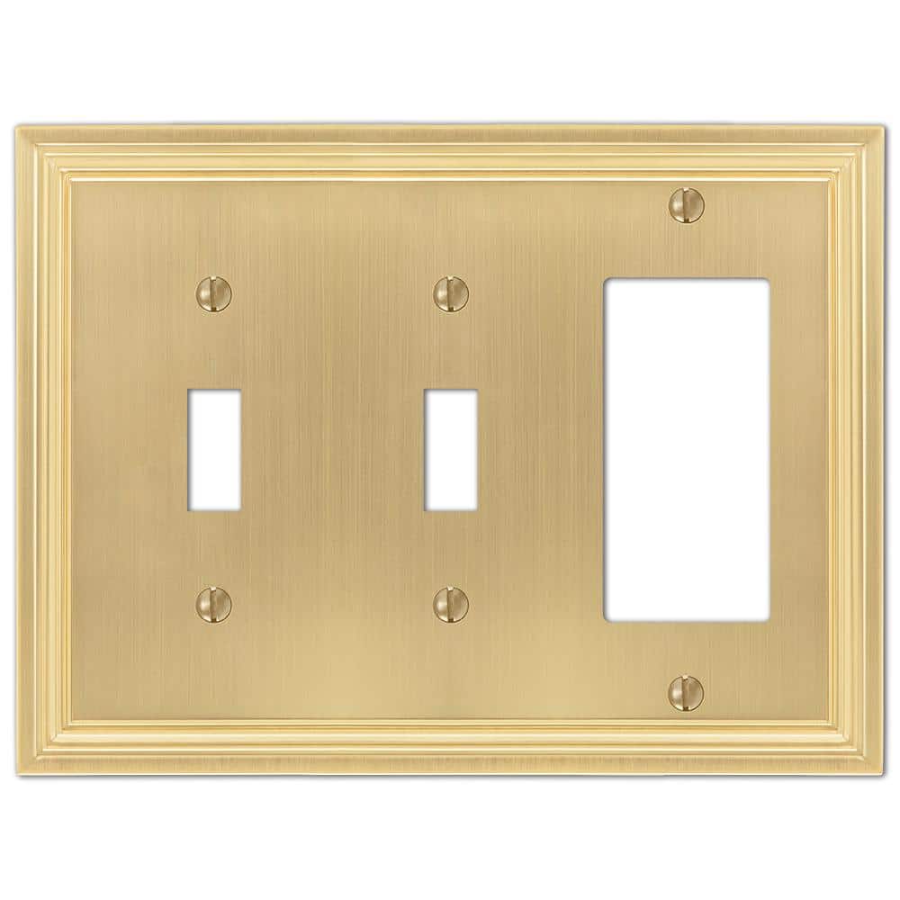Hallcrest 3 Gang 2-Toggle and 1-Rocker Metal Wall Plate - Satin Brass price history on PriceWatchPro