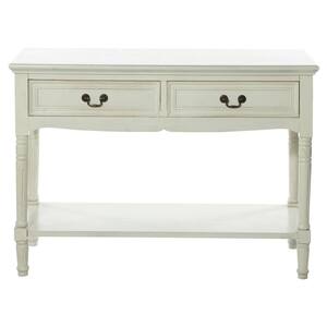 Cream Traditional Console Table, 40 in. x 16 in. x 29 in.