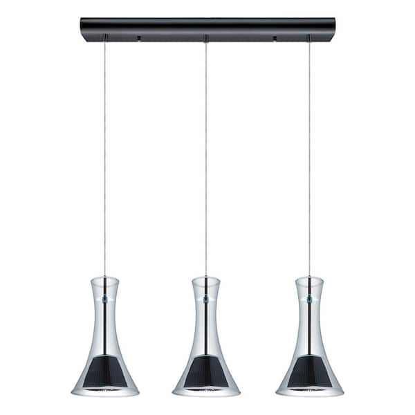 Eglo Musero 60-Watt Black Chrome Integrated LED Pendant