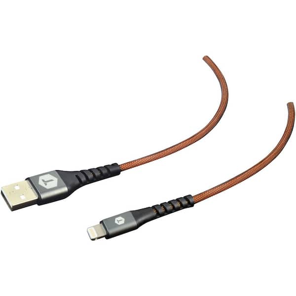 Tough Tested 8 ft. PRO Armor Weave Lightning to USB Cable with Slim Tip