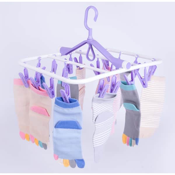 E7] --- NOS Stanhome Clip Socks Drying Rack Hanging Laundry Undies Bra  Hanger