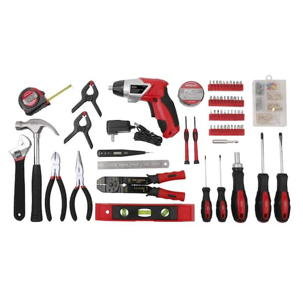 Home Tool Kit with 3.6-Volt Li-Ion Cordless Screwdriver,(161-Pieces)