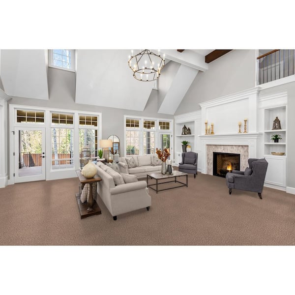 Dream Wish - Pursue - Beige 32 oz. SD Polyester Texture Installed Carpet