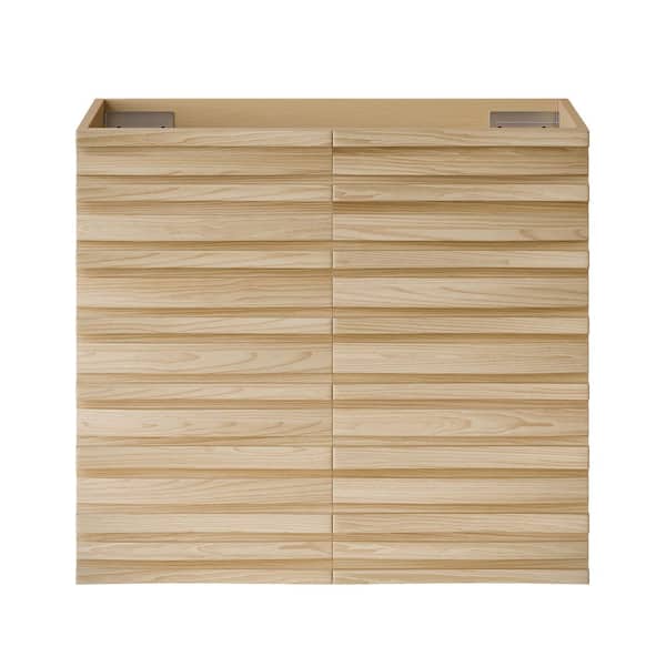 Cascade 24 in. Wall-Mounted Bath Vanity Cabinet without Top in Natural Oak