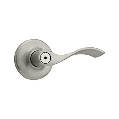 Balboa Satin Nickel Privacy Bed/Bath Door Handle with Microban Antimicrobial Technology