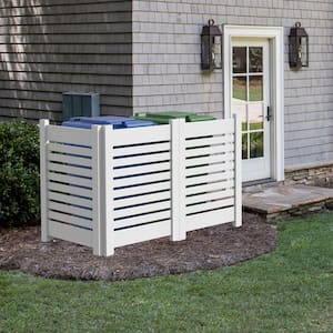 3 ft. x 4 ft. White Vinyl Spaced Picket Flat Top Utility Screen