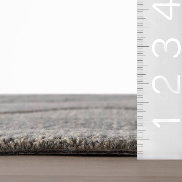 nuLOOM 5 ft. x 8 ft. Blue Inette Modern Geometric Wool Indoor Area