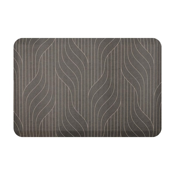 Bungalow Flooring Sole Comfort New Wave 22 in. x 32 in. Grey Anti-Fatigue Comfort Mat