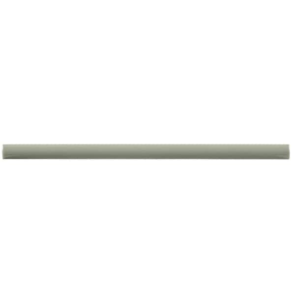 Castillo Demi-Bullnose Sage 1/2 in. x 12 in. Glossy Ceramic Wall Tile Trim