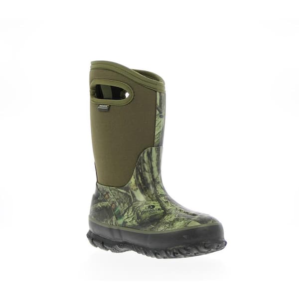 Hunting Fishing Boots Kids Rain Boots Mossy Oak Size 10 Camouflage Mud Boots 