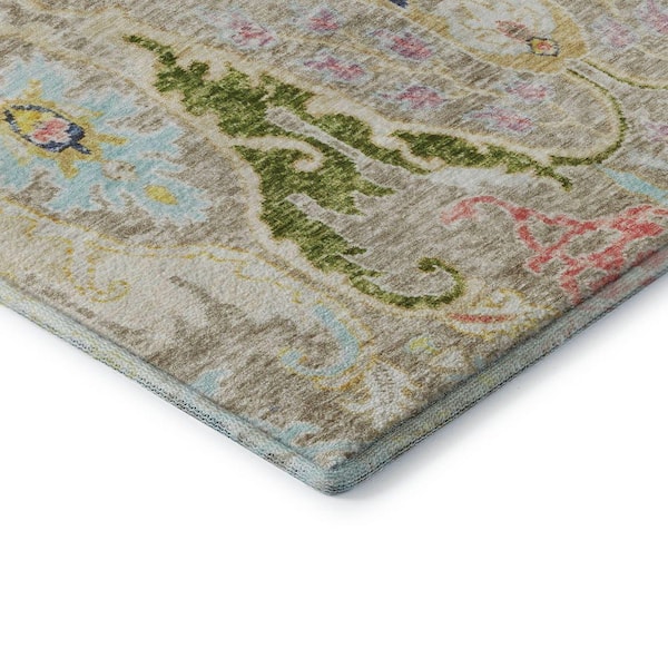 Mayfield Premium Machine Washable Abstract AMF1932 Beige 2 ft. x 3 ft. Accent Rug