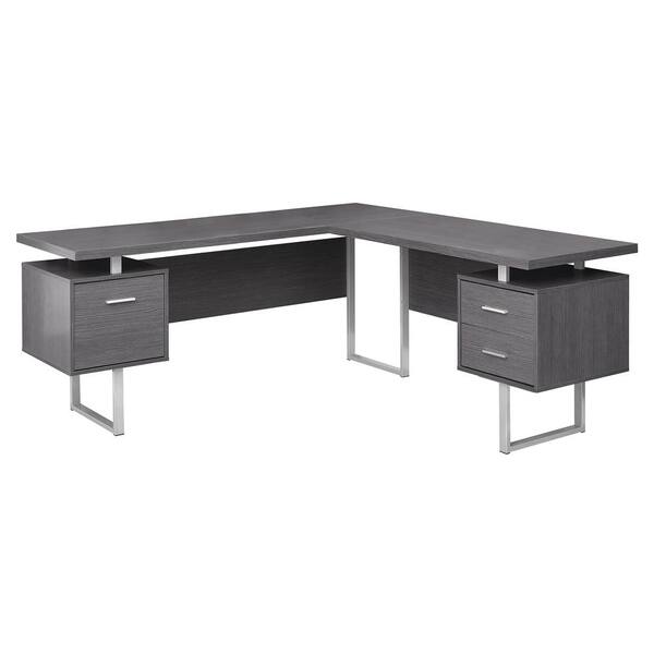 Grey Computer Desk HD7306 The Home Depot