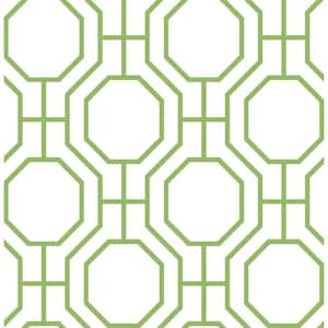 Circuit Green Modern Ironwork Green Wallpaper Sample